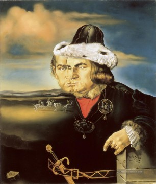 Porträt von Laurence Olivier in der Rolle von Richard III Surrealismus Ölgemälde